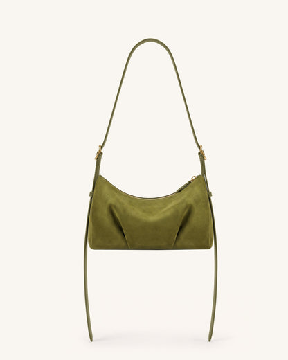 Jw Pei Loriette Faux Suede Crossbody Bag Olive Green