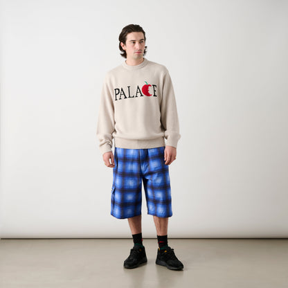 Palace Skateboards BIG Apple KNIT OFF White