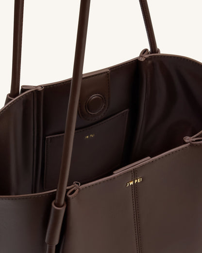 Jw Pei Nala Wide Tote Bag Deep Brown