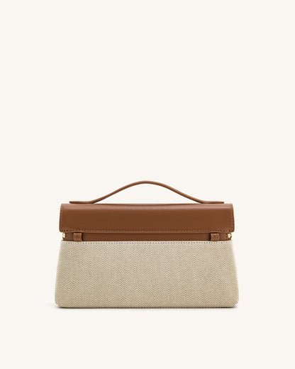Jw Pei Thea Top Handle Bag Brown Canvas