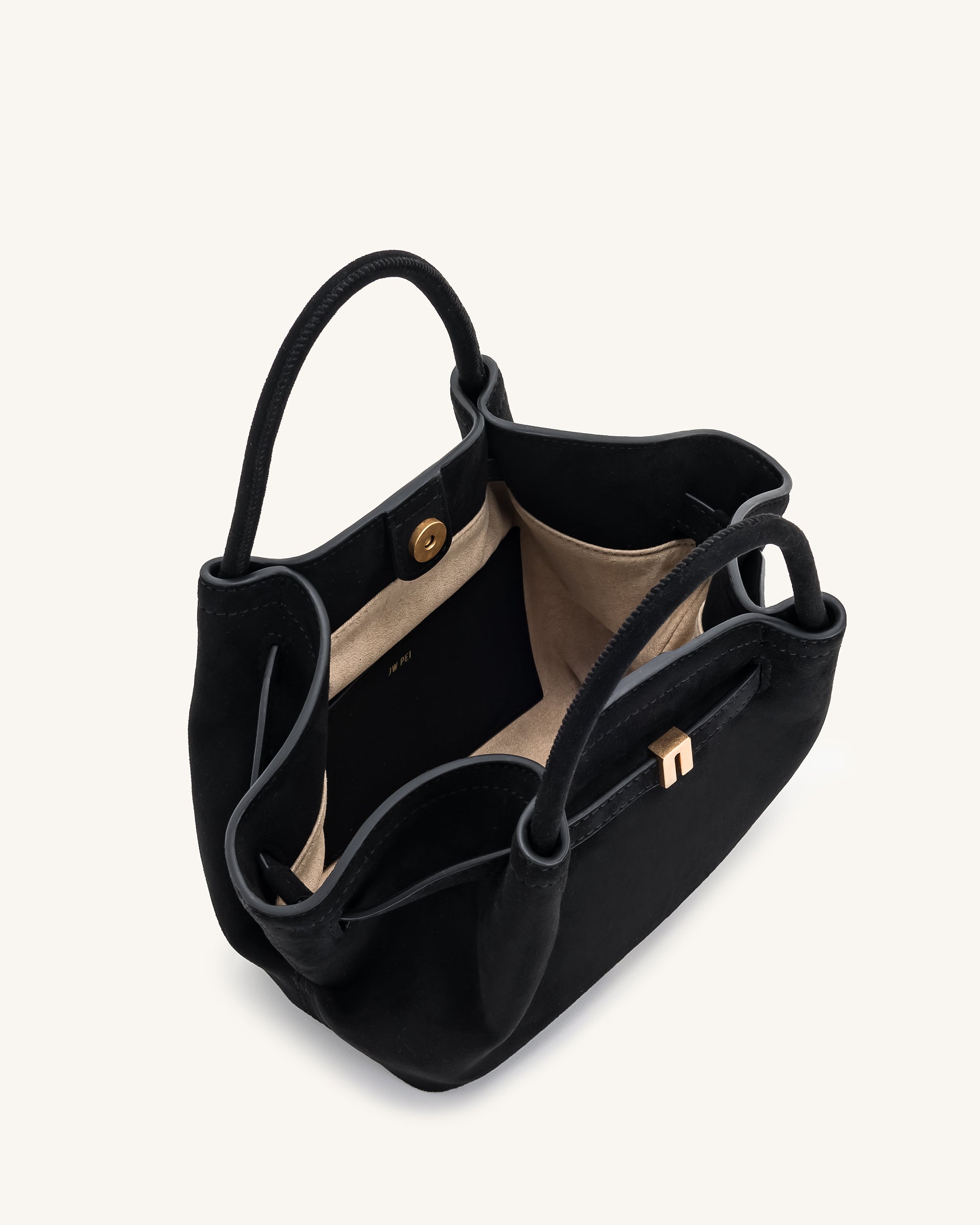 Jw Pei Hana Mini Faux Suede Tote Bag Black