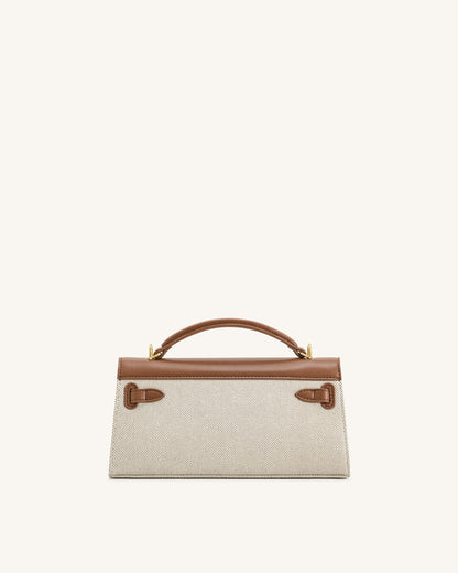 Jw Pei Noor Top Handle Bag Brown Canvas