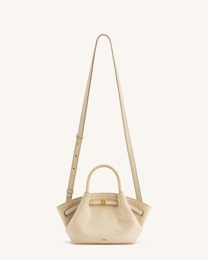 Jw Pei Hana Mini Faux Suede Tote Bag Off White