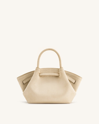 Jw Pei Hana Mini Faux Suede Tote Bag Off White
