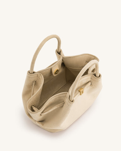 Jw Pei Hana Mini Faux Suede Tote Bag Off White