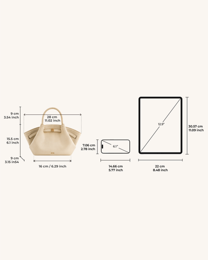 Jw Pei Hana Mini Faux Suede Tote Bag Off White