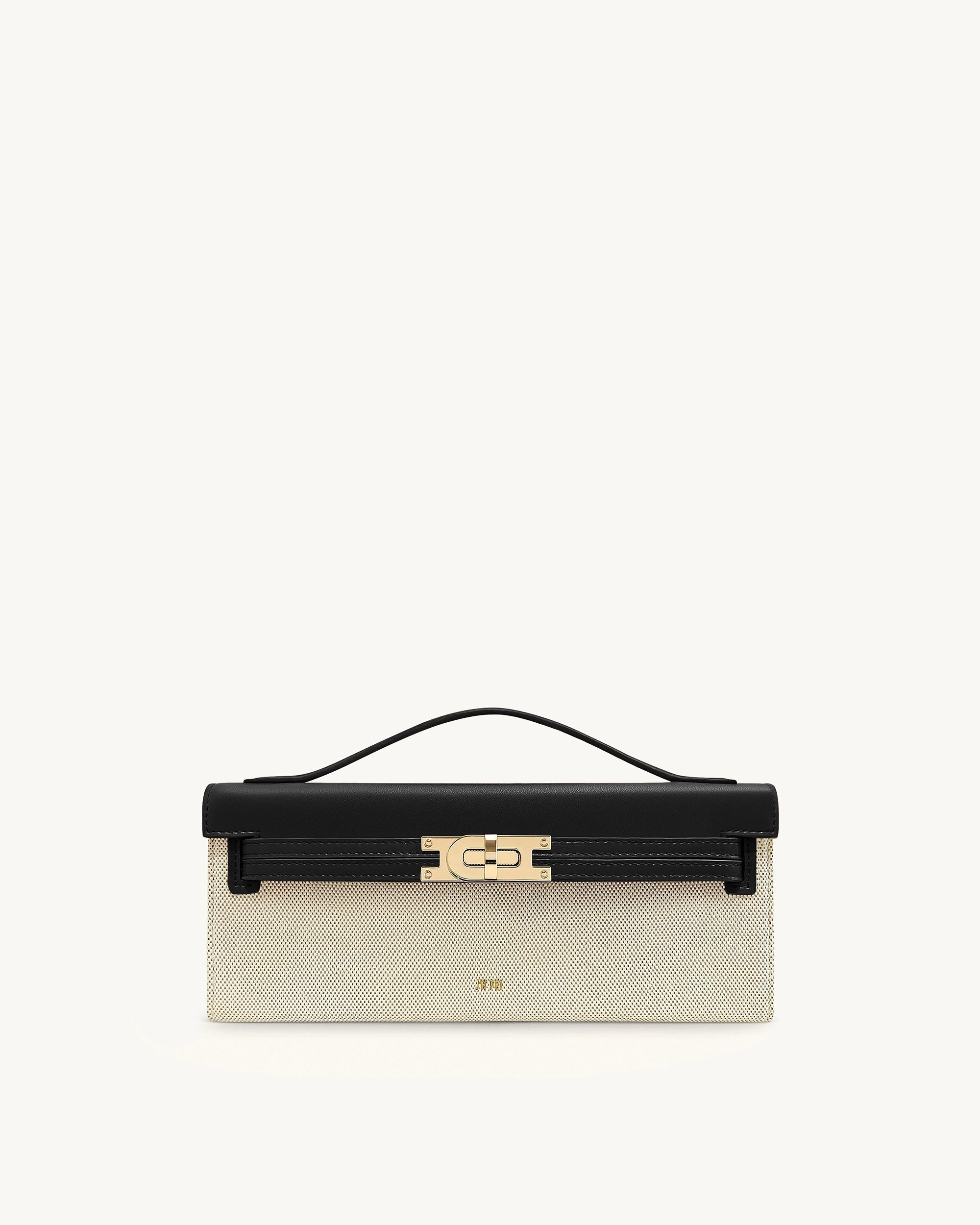 Jw Pei Bria Structured Top Handle Bag Black Canvas