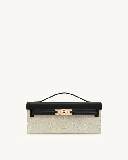 Jw Pei Bria Structured Top Handle Bag Black Canvas