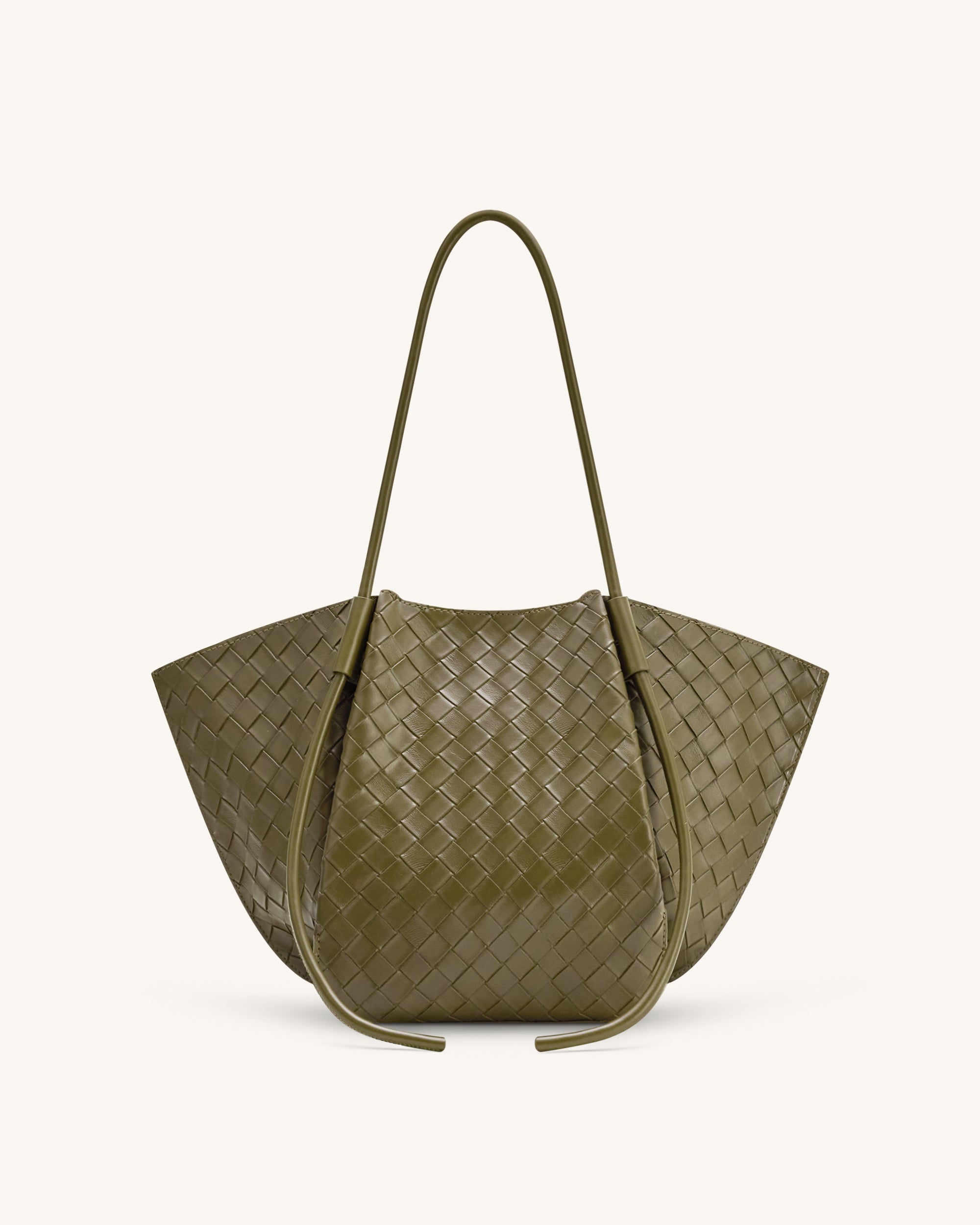 Jw Pei Nala Wide Weave Texture Tote Bag Olive Green