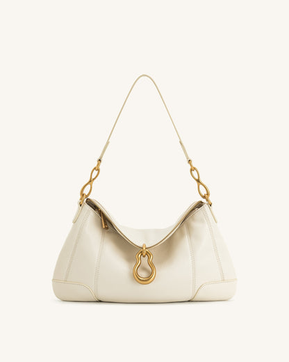 Jw Pei Jayla Metal Pendant Embellished Shoulder Bag White
