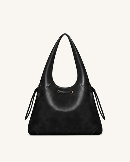 Jw Pei Celandra Drawstring Hobo Bag Black