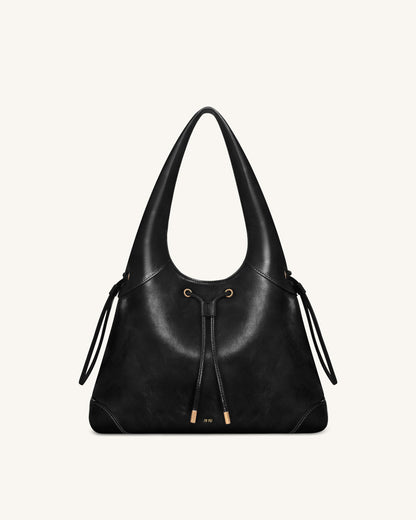 Jw Pei Celandra Drawstring Hobo Bag Black