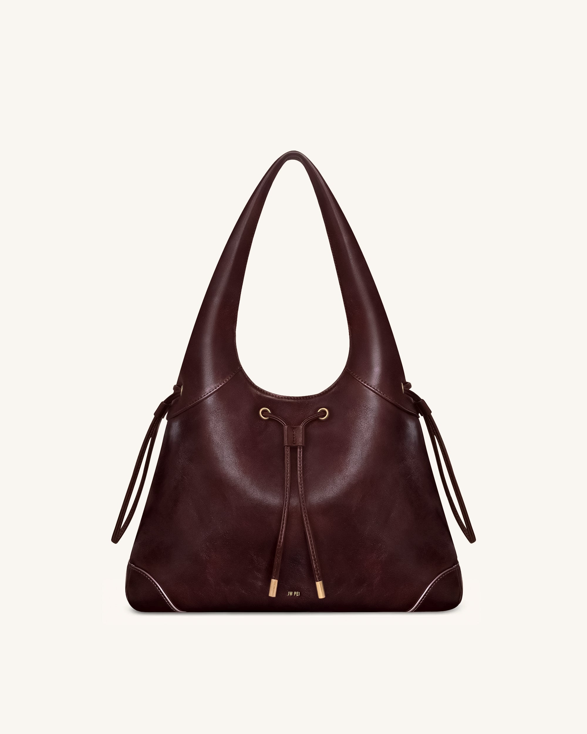 Jw Pei Celandra Drawstring Hobo Bag Deep Burgundy