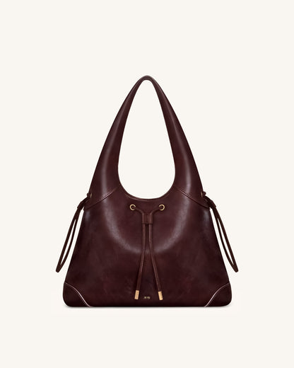 Jw Pei Celandra Drawstring Hobo Bag Deep Burgundy