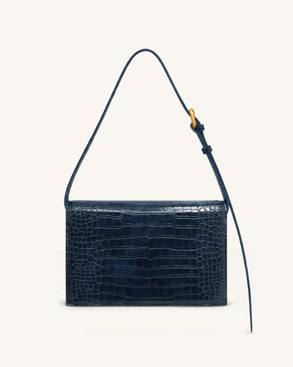 Jw Pei Clio Envelope Crossbody Bag Navy Croc