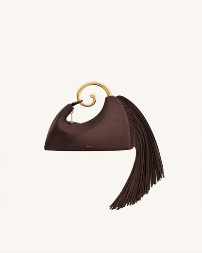 Jw Pei Nell Fringe Hardware Top Handle Bag Deep Brown