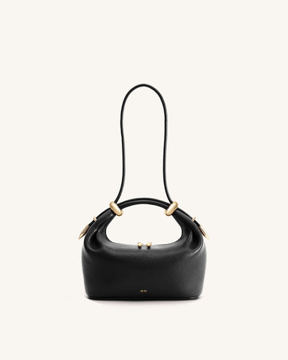 Jw Pei Ellie Metal Ring Embellished Top Handle Bag Black