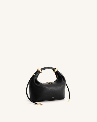 Jw Pei Ellie Metal Ring Embellished Top Handle Bag Black