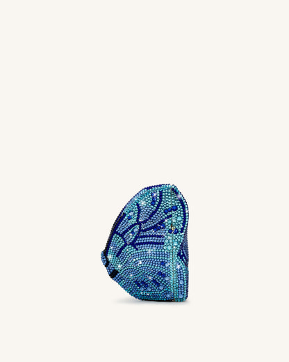 Jw Pei Paisley Crystal Butterfly Clutch Blue