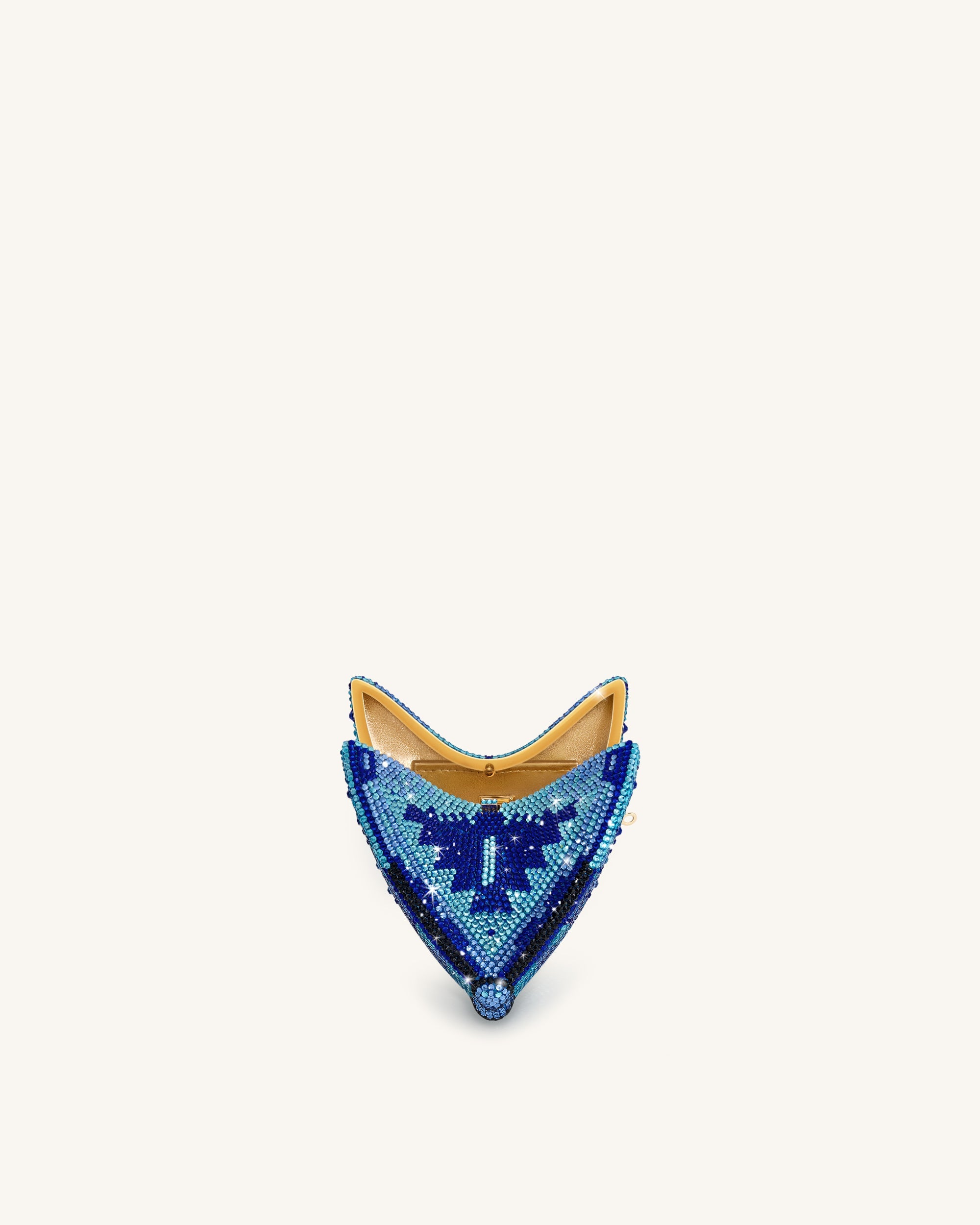 Jw Pei Paisley Crystal Butterfly Clutch Blue