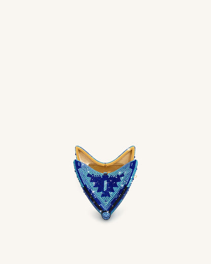 Jw Pei Paisley Crystal Butterfly Clutch Blue