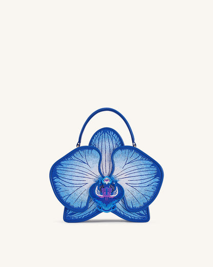 Jw Pei Flora Orchid Shaped Top Handle Bag Blue