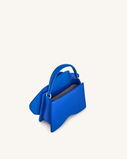 Jw Pei Flora Orchid Shaped Top Handle Bag Blue