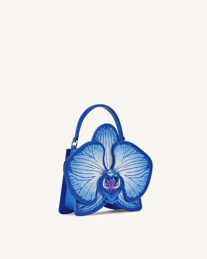 Jw Pei Flora Orchid Shaped Top Handle Bag Blue