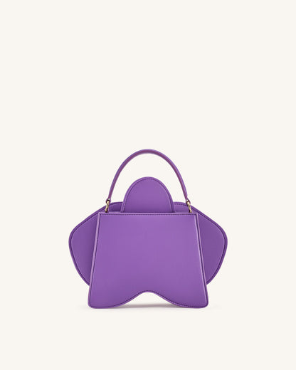 Jw Pei Flora Orchid Shaped Top Handle Bag Purple