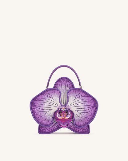 Jw Pei Flora Orchid Shaped Top Handle Bag Purple