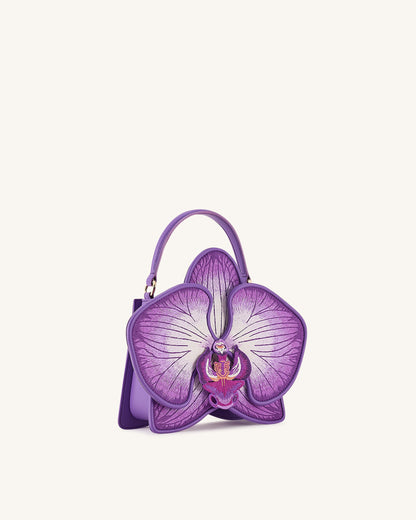 Jw Pei Flora Orchid Shaped Top Handle Bag Purple