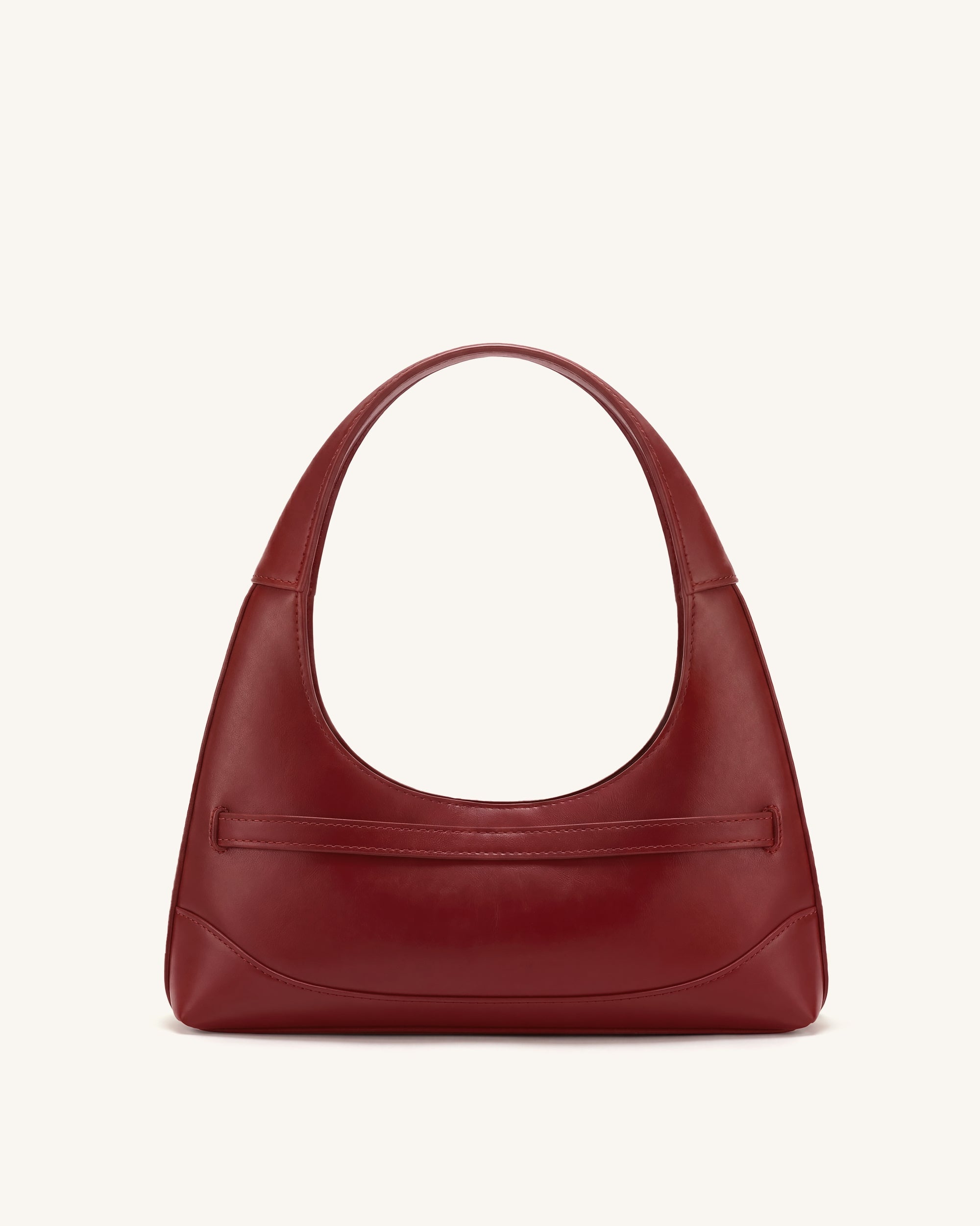 Jw Pei Noelle Belted Shoulder Bag Deep Burgundy