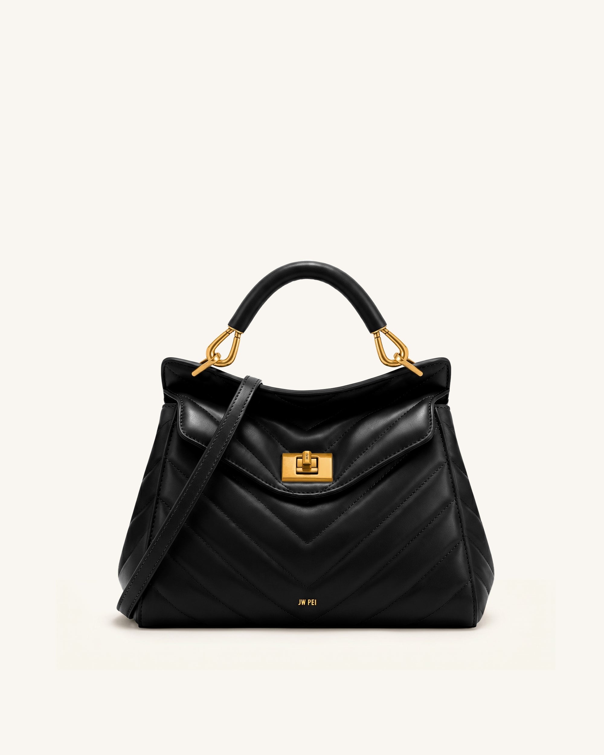 Jw Pei Lucia Classic Top Handle Bag Jet Black