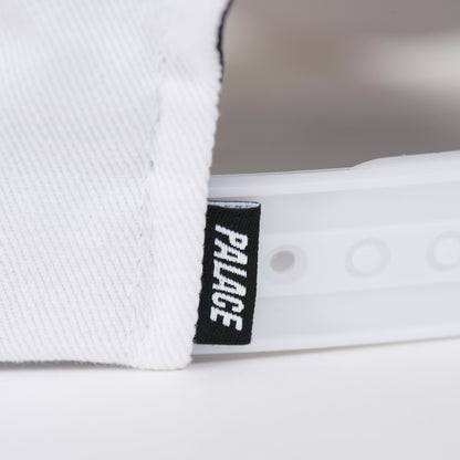 Palace Skateboards Bulldog P Frame 5-Panel Snapback White