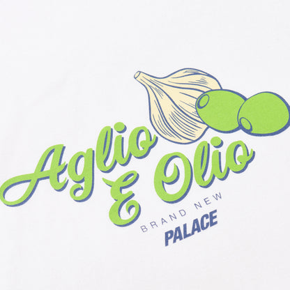 Palace Skateboards Aglio E OLIO Ringer T-Shirt White