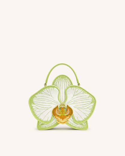 Jw Pei Flora Orchid Shaped Top Handle Bag Light Green