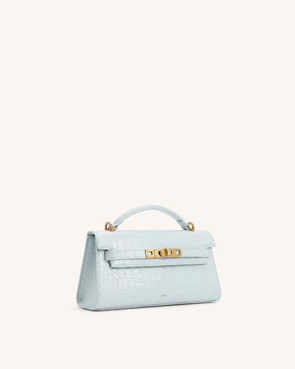 Jw Pei Noor Top Handle Bag Blue Croc