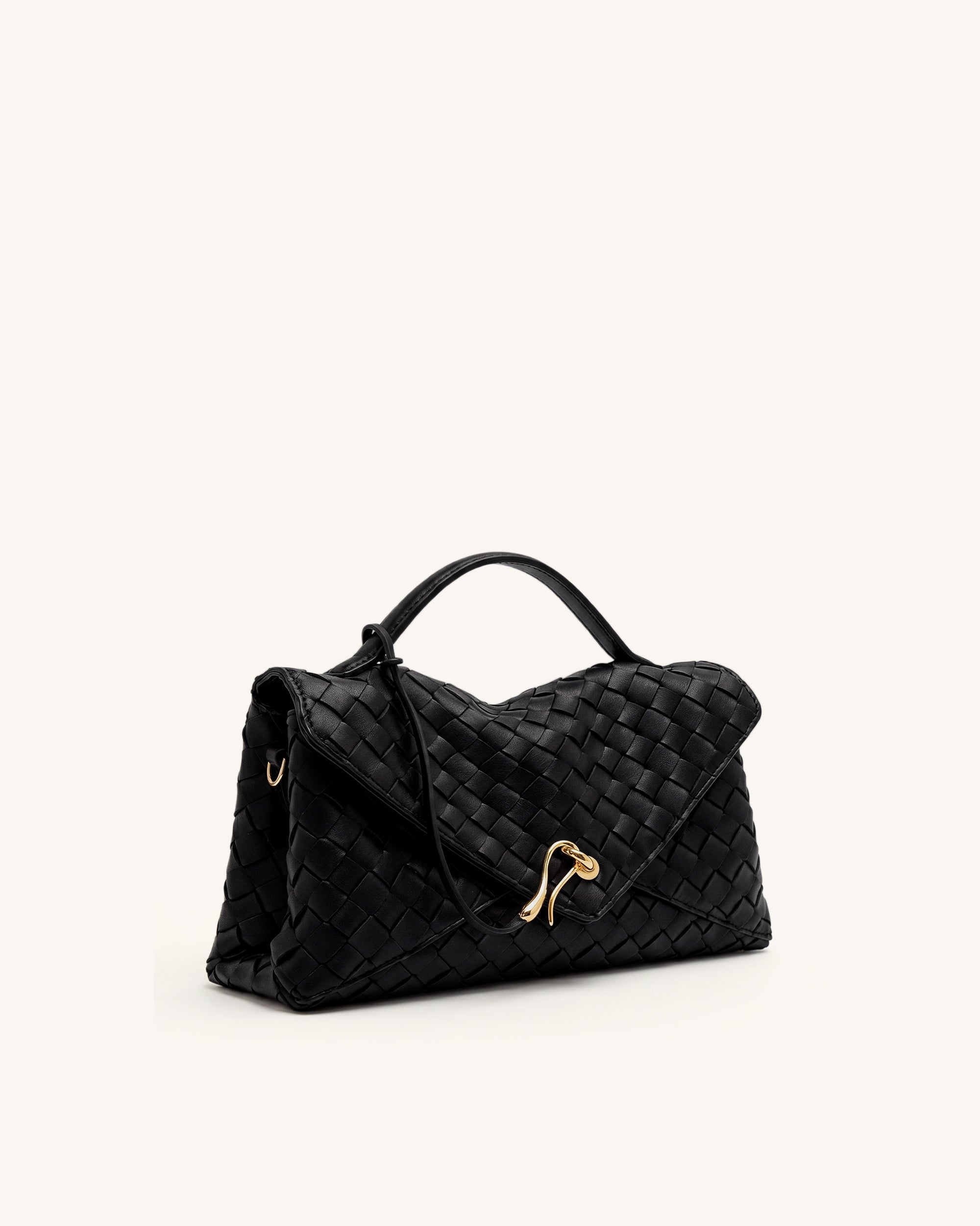 Jw Pei Celeste Woven Envelope Bag Black