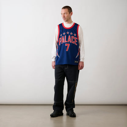 Palace Skateboards Lightning Basketball VEST NAVY / RED