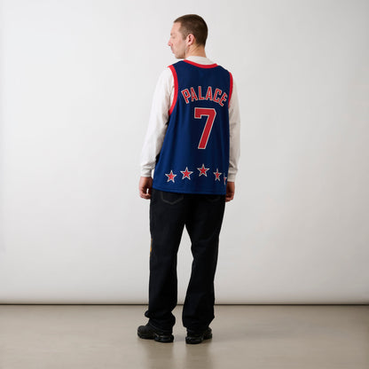 Palace Skateboards Lightning Basketball VEST NAVY / RED
