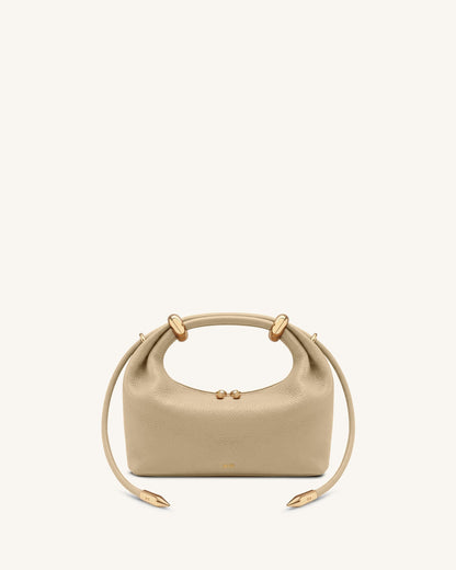 Jw Pei Ellie Metal Ring Embellished Top Handle Bag Beige