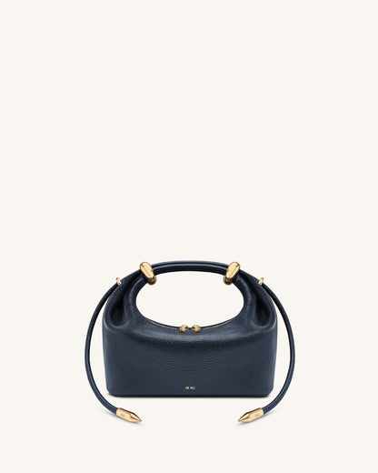 Jw Pei Ellie Metal Ring Embellished Top Handle Bag Navy