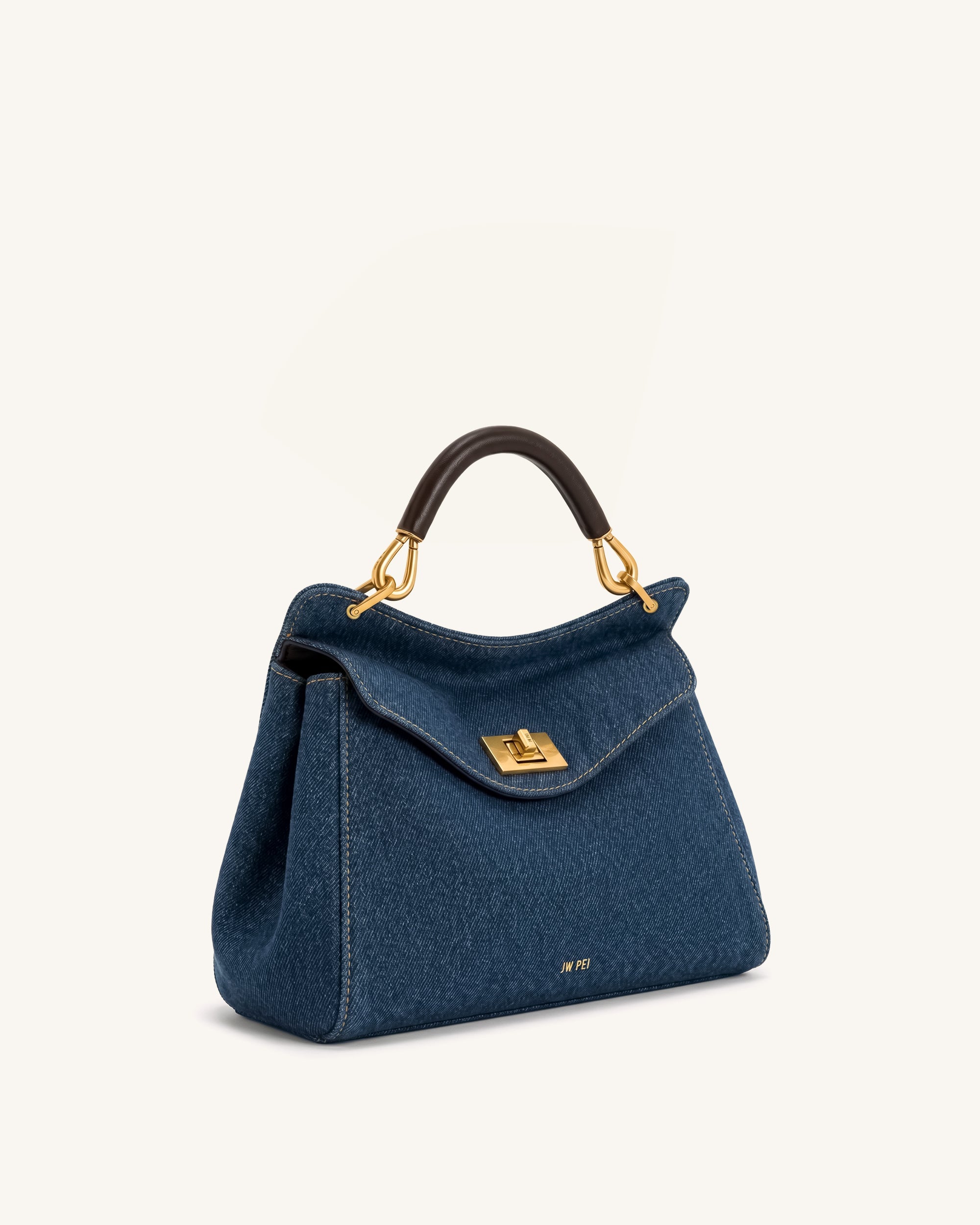 Jw Pei Lucia Classic Handbag Blue Denim