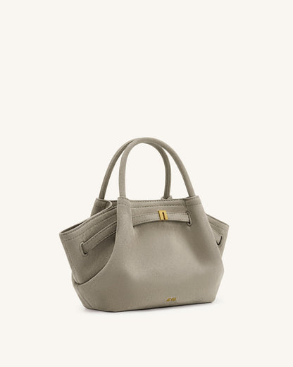 Jw Pei Hana Mini Faux Suede Tote Bag Gray