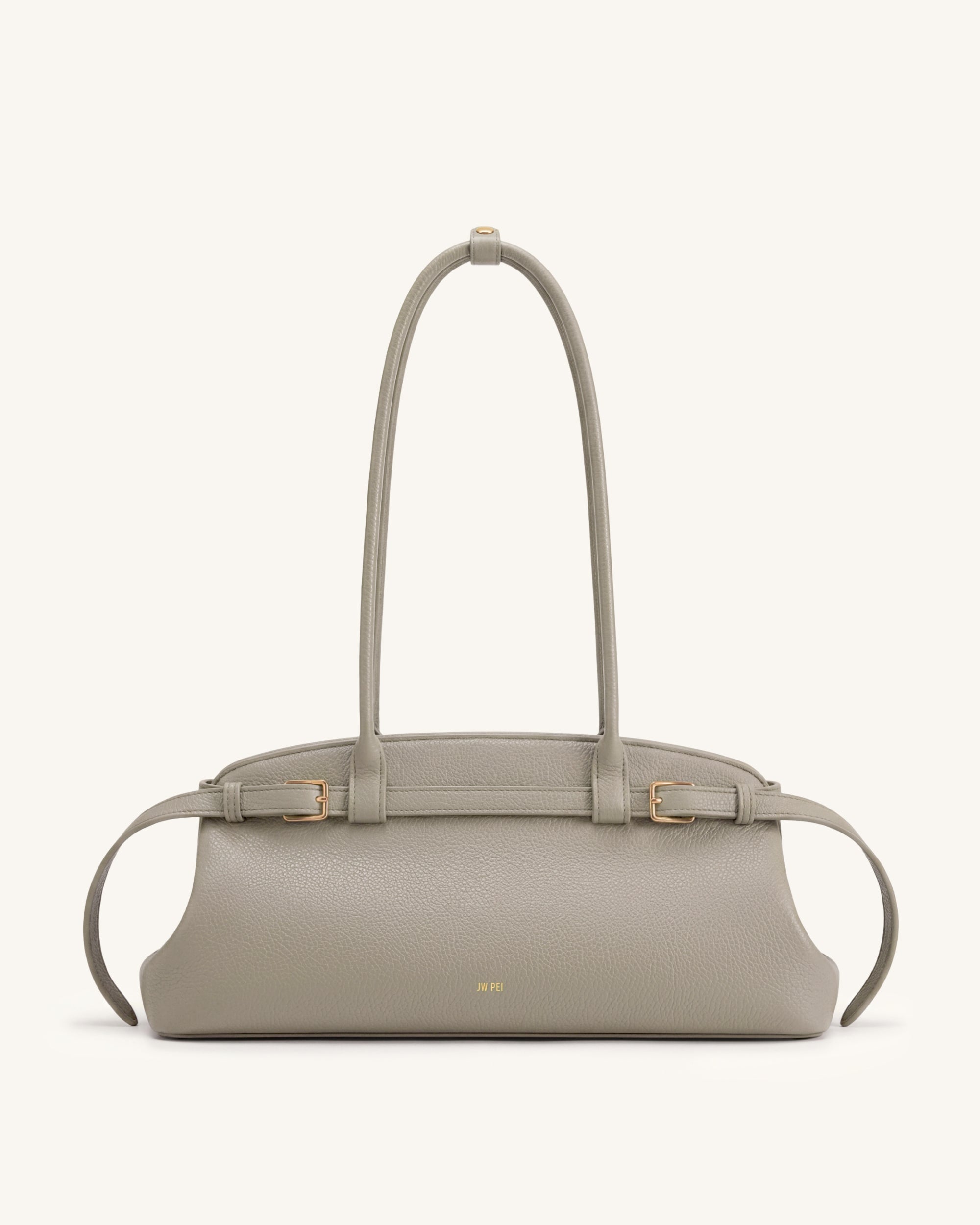 Jw Pei Arden Pebbled Belt Detail East West Shoulder Bag Taupe