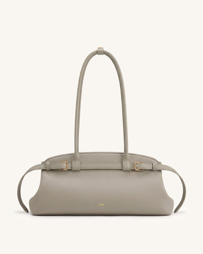 Jw Pei Arden Pebbled Belt Detail East West Shoulder Bag Taupe
