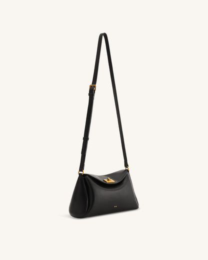 Jw Pei Greta Twist Lock Crossbody Bag Black