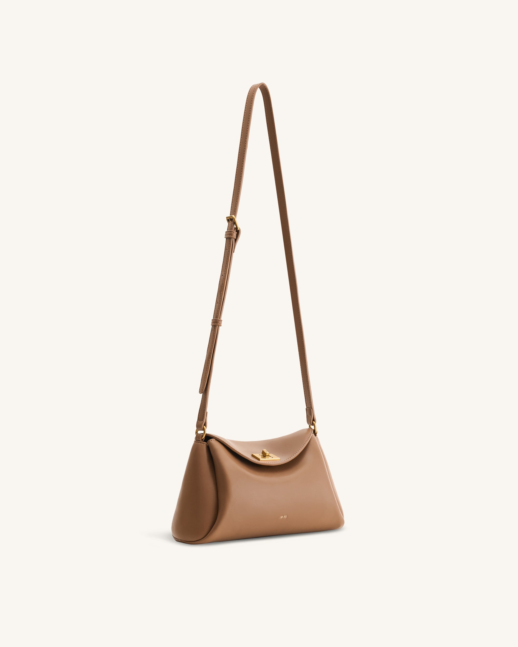 Jw Pei Greta Twist Lock Crossbody Bag Brown