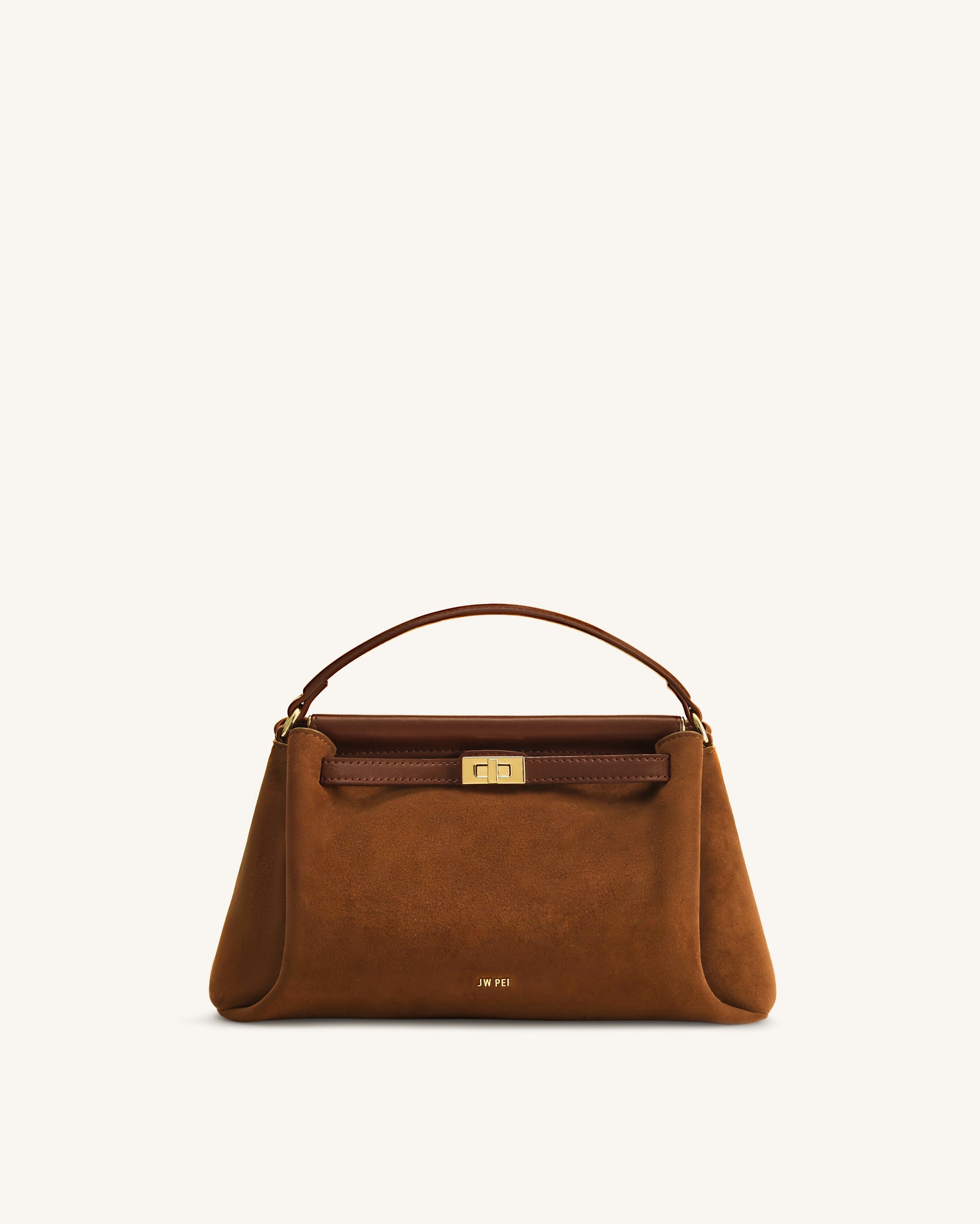 Jw Pei Carmen Faux Suede Top Handle Bag Brown