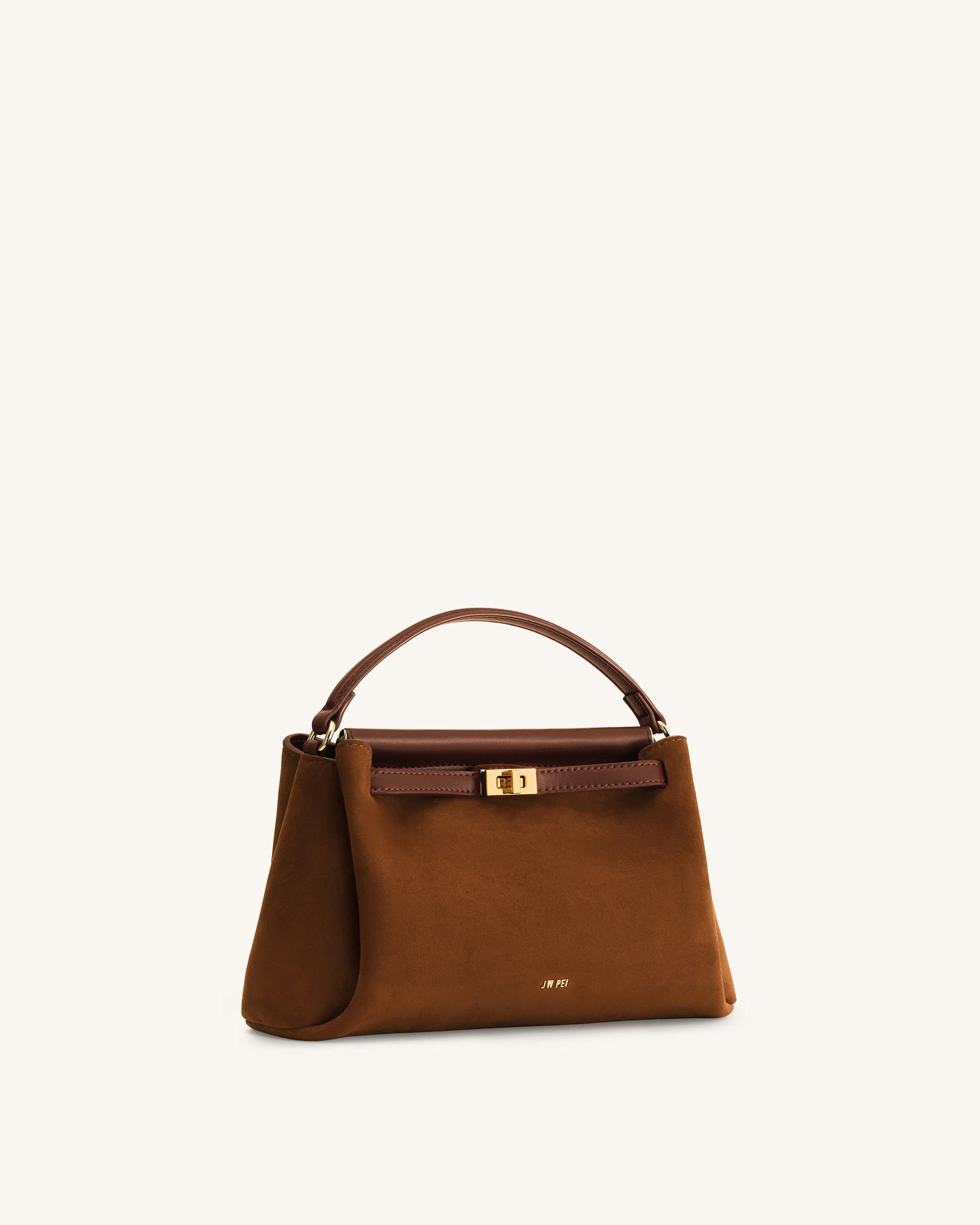 Jw Pei Carmen Faux Suede Top Handle Bag Brown